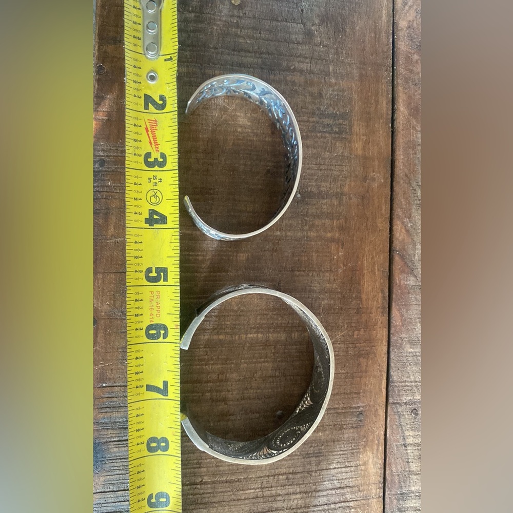 Two Sterling Silver Cuff Bracelets - image 3